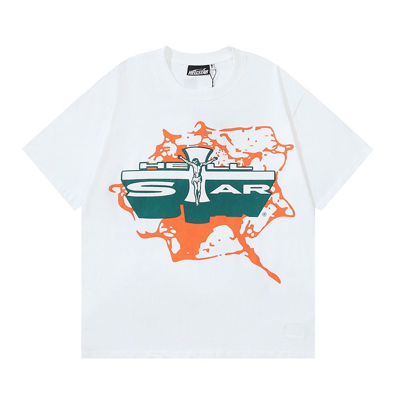 New arrival white with green cross tshirt