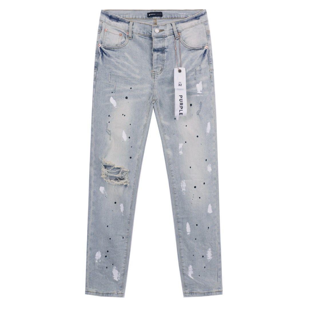 New arrival light blue ripped jeans