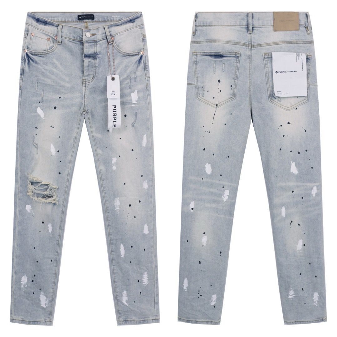 New arrival light blue ripped jeans