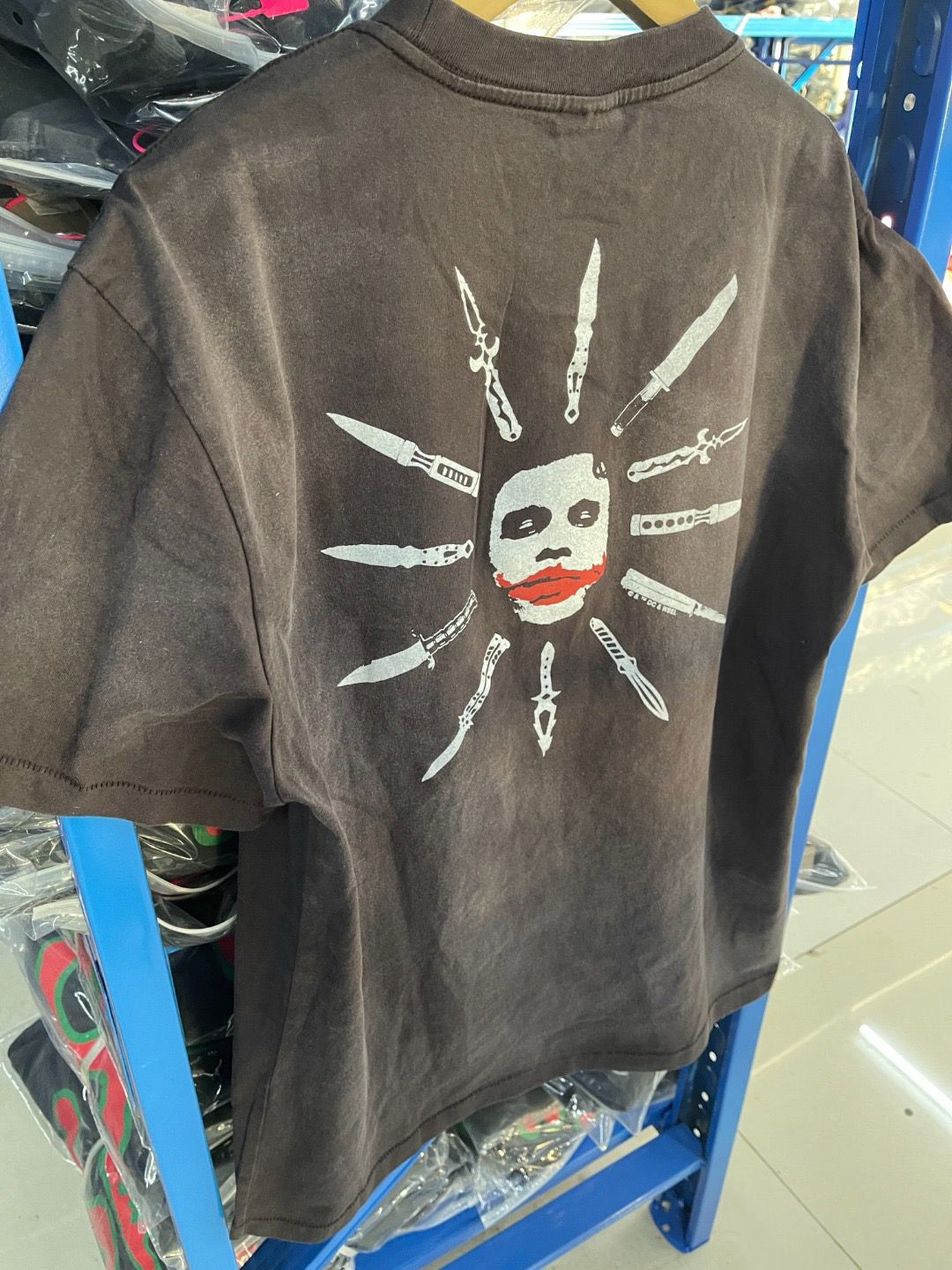 Washing grey why so serious print tshirt