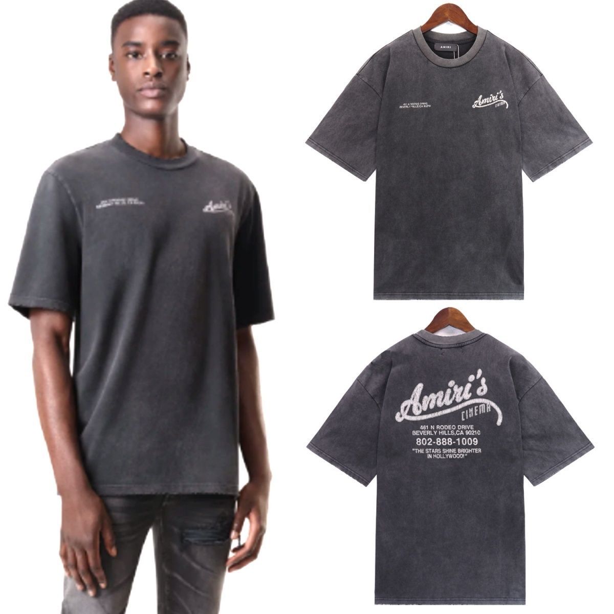 Washing grey simple sthirt