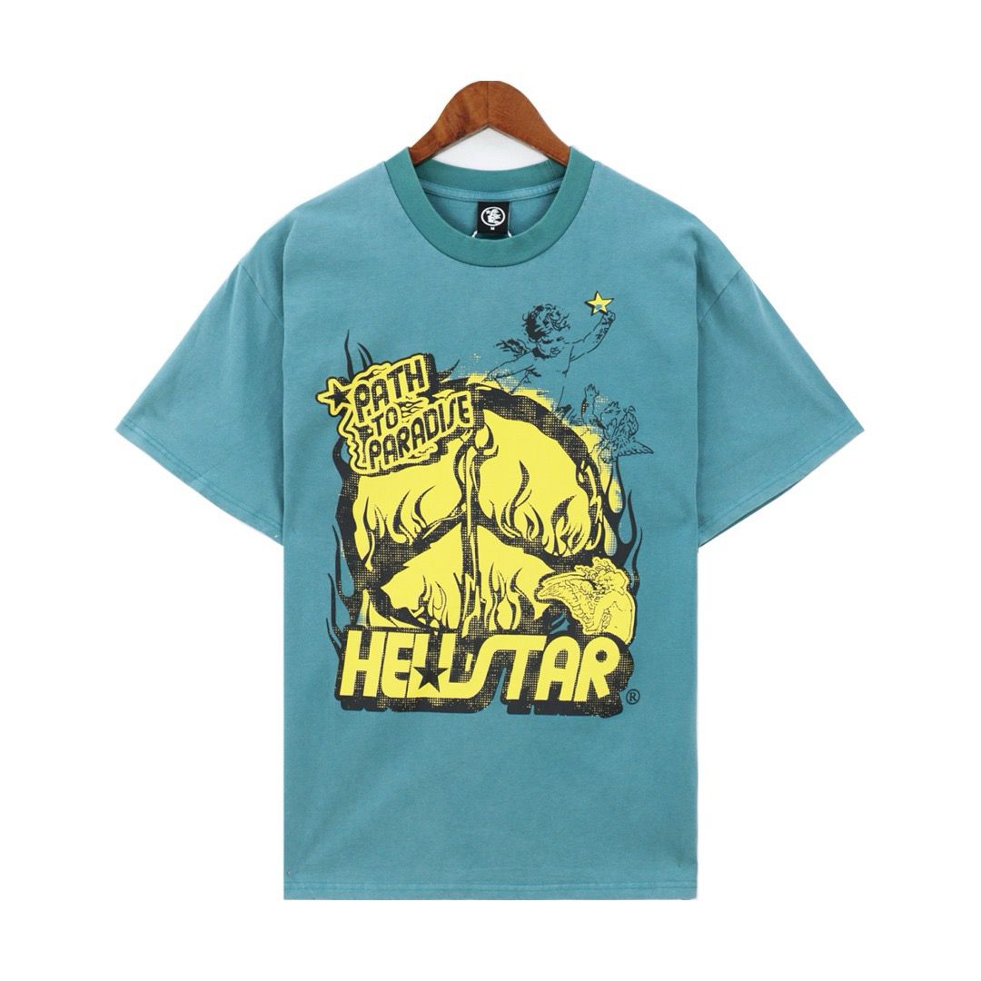 Washing blue graffiti tshirt