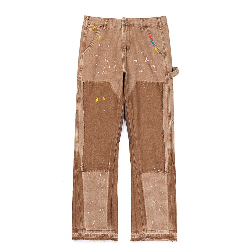 Cargo jeans washing brown black color