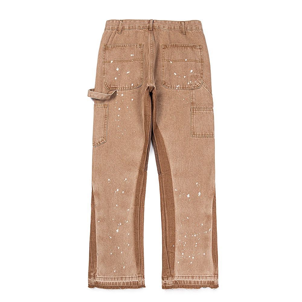 Cargo jeans washing brown black color