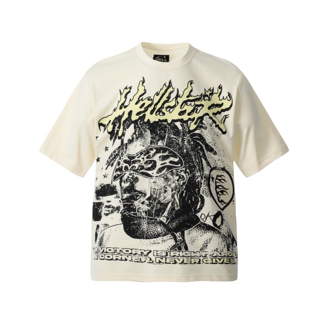 Beige full printed tshirt