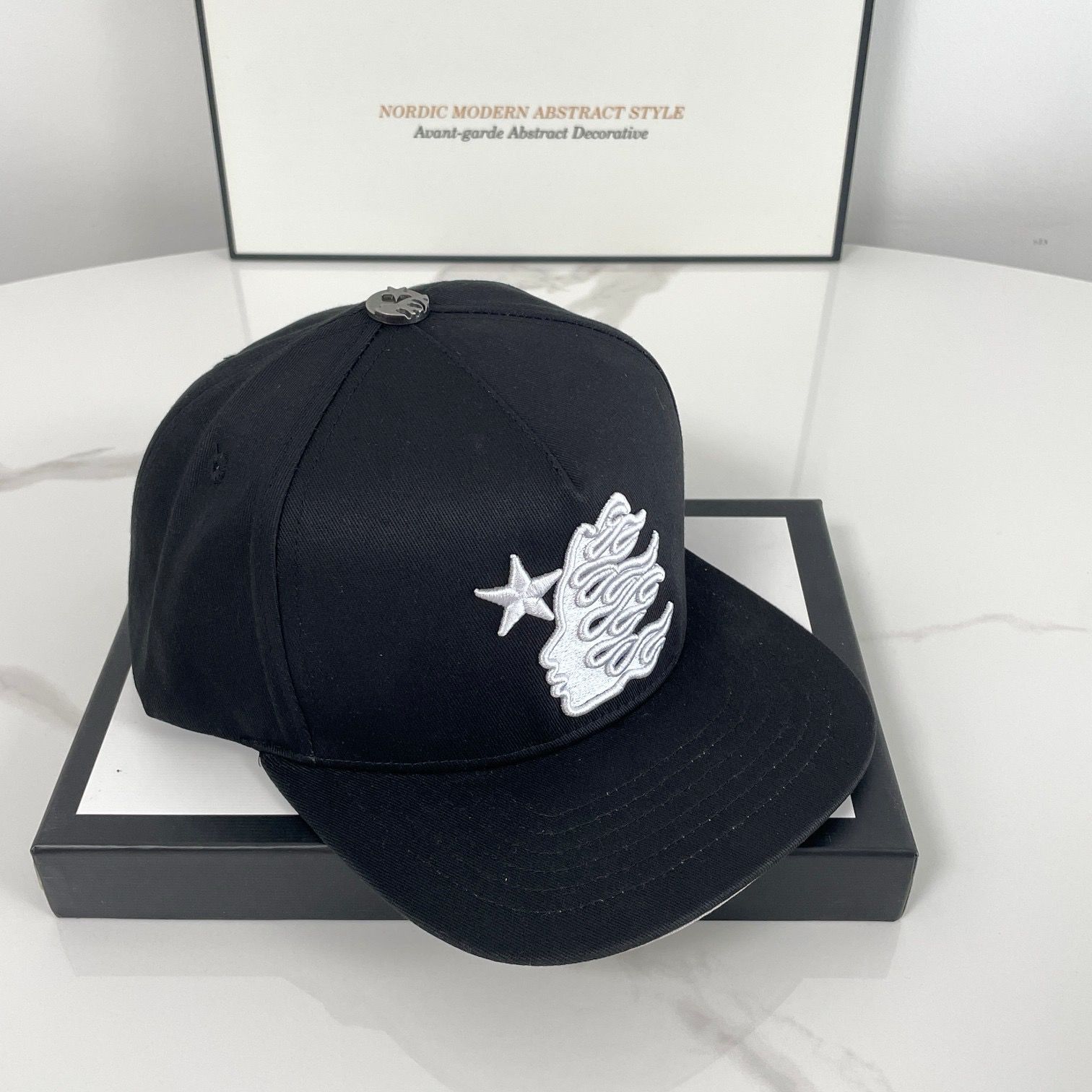 HS embroidery fire logo cap