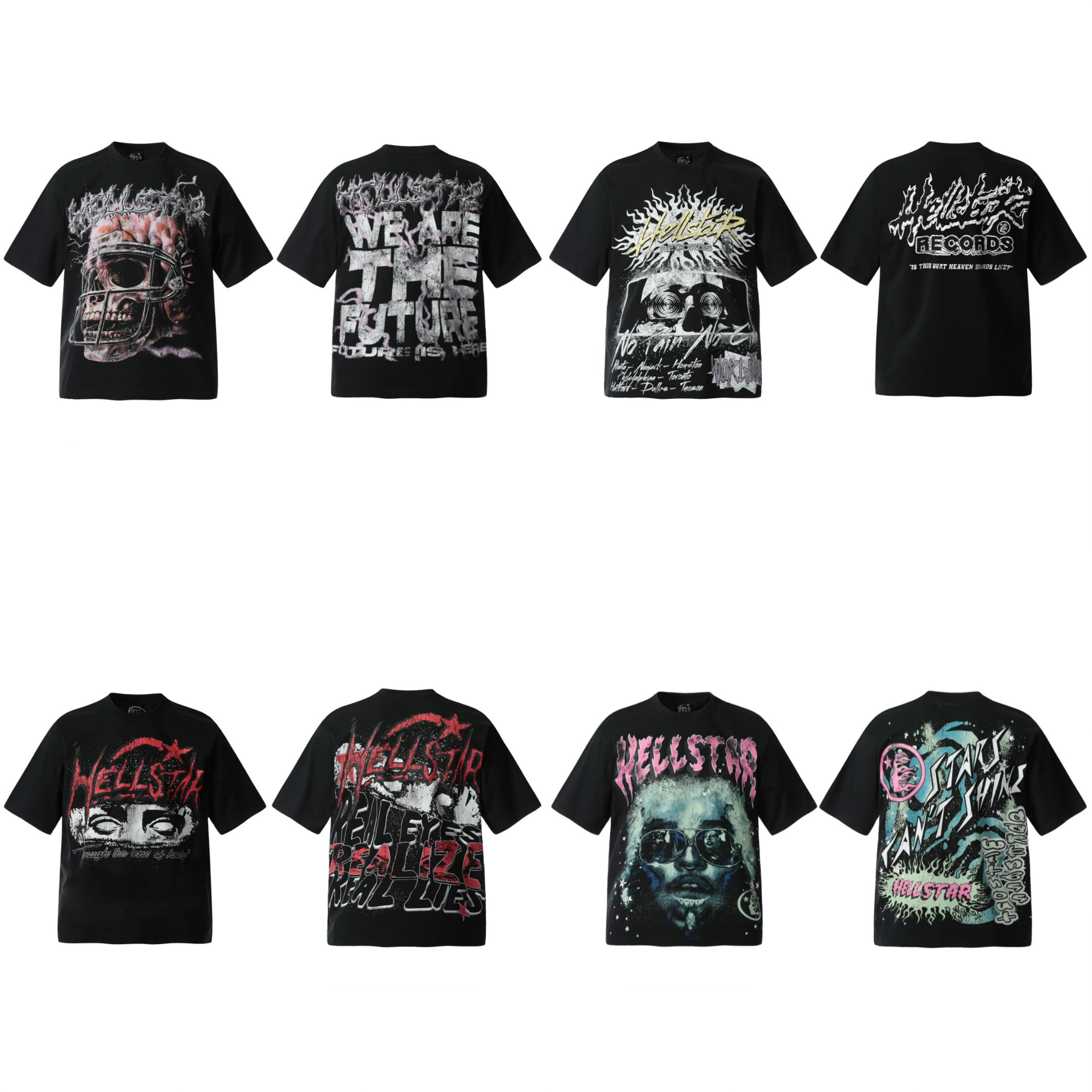Black full logo printed tshirt