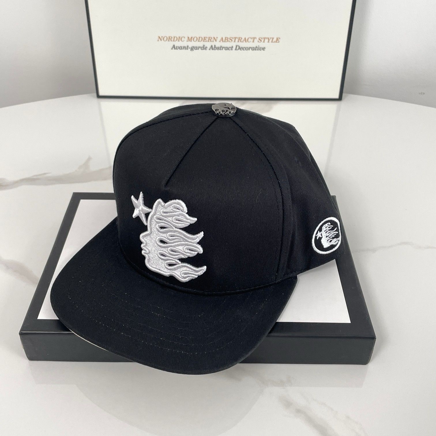 HS embroidery fire logo cap