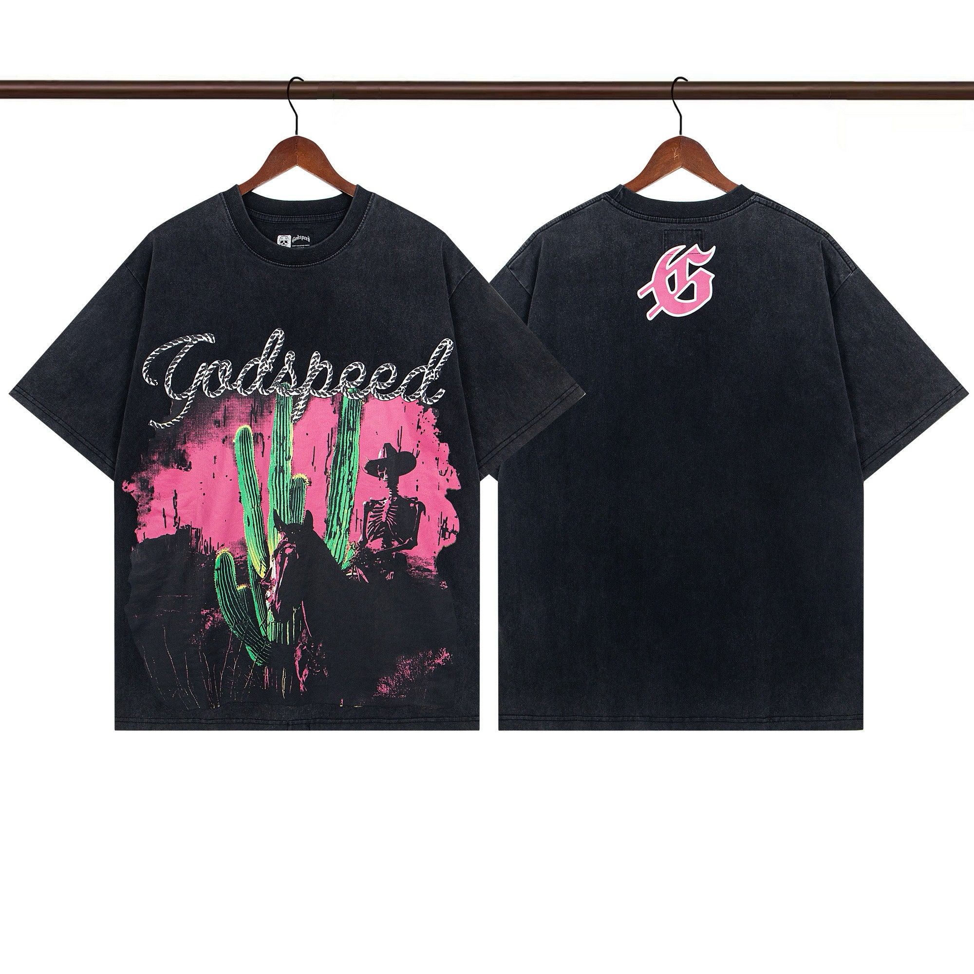 Washing color graffiti tshirt