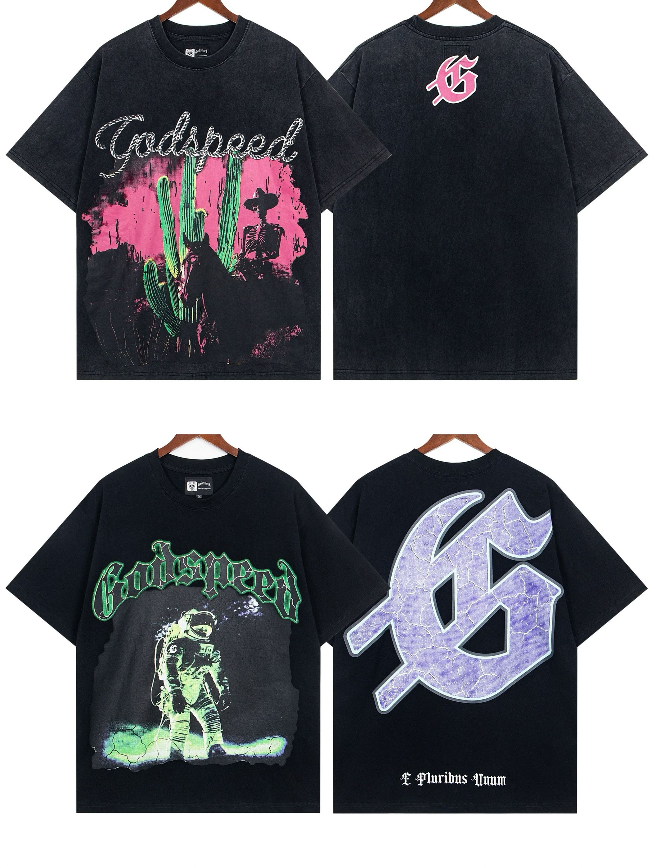 Washing color graffiti tshirt