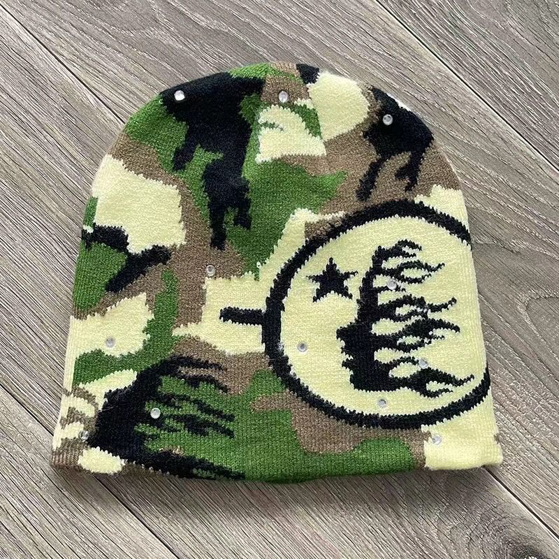 1:1 Top version knitted rhinestone beanie