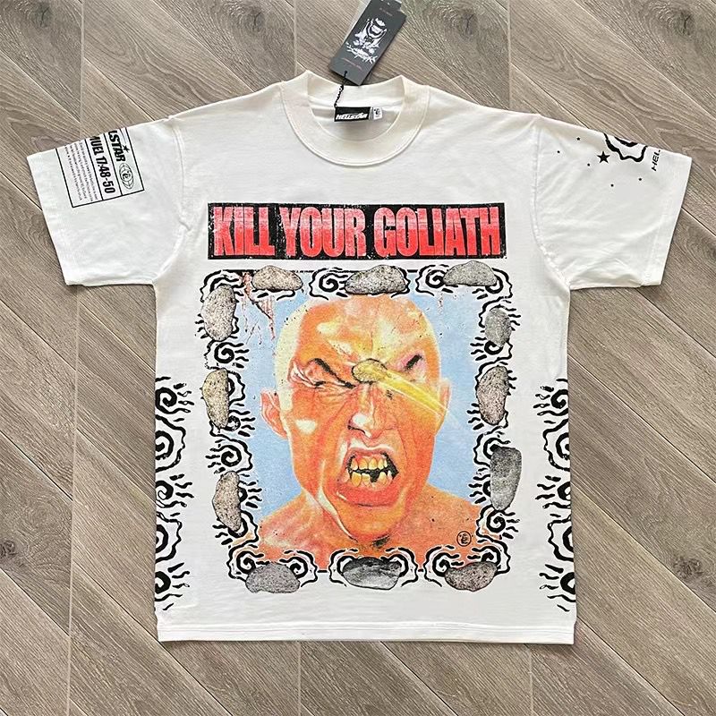 1:1 Top quality washing white with graffiti print tee with NFC