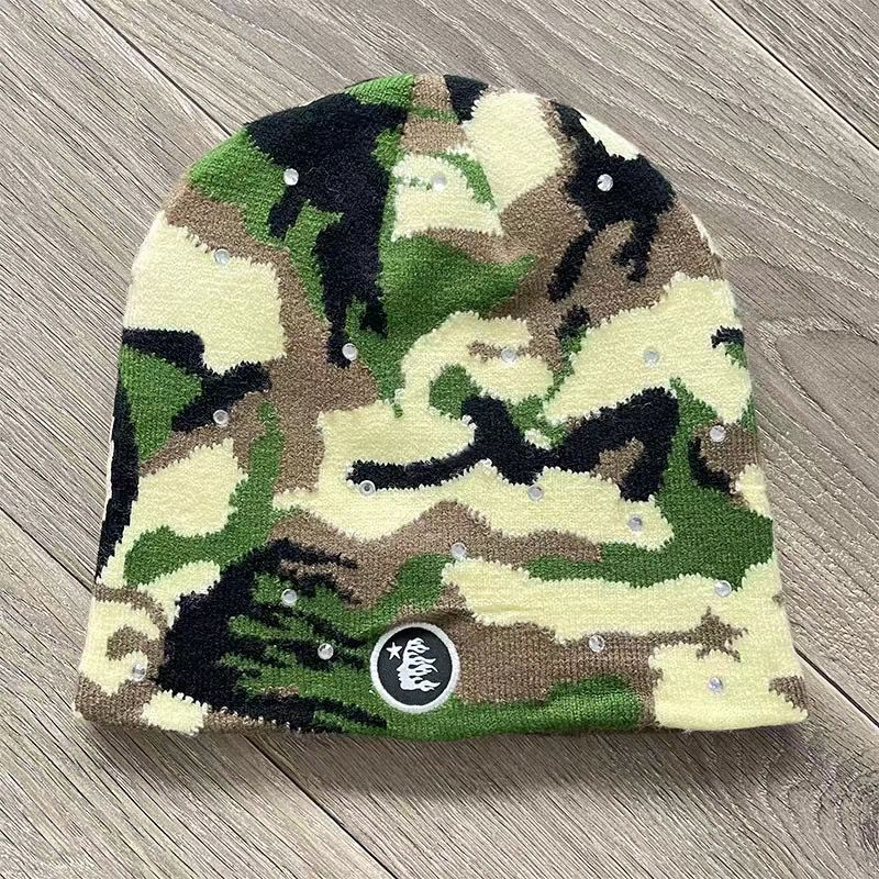 1:1 Top version knitted rhinestone beanie