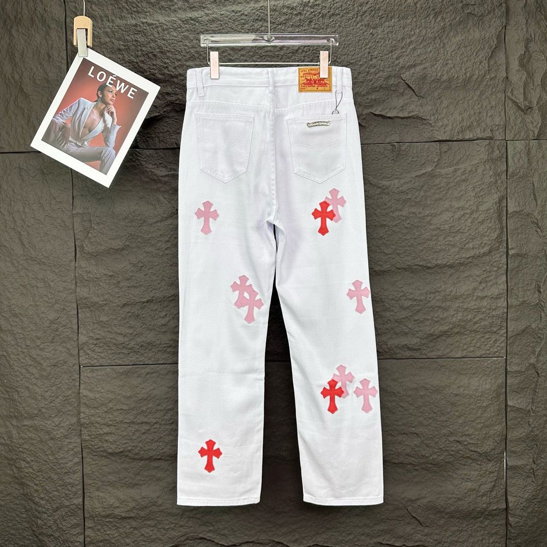 2025 new washing white jeans