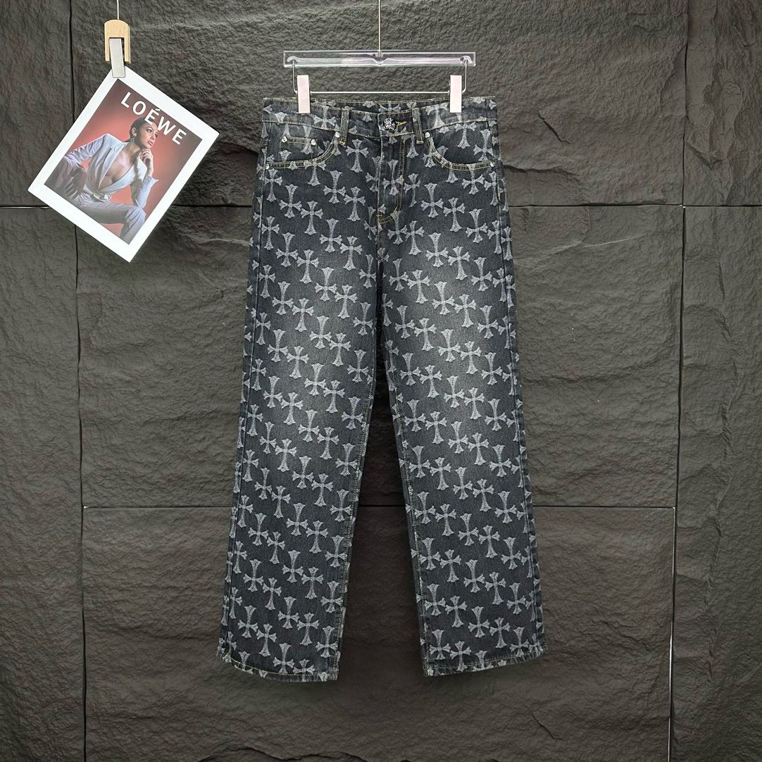2025 new full logo printing jeans