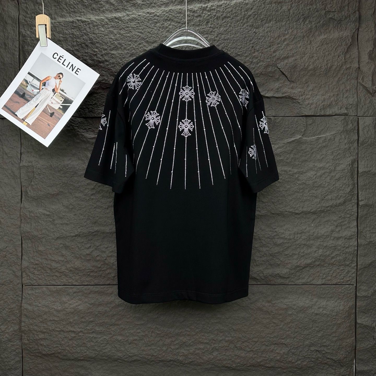 2025 New rhinestone logo tshirt