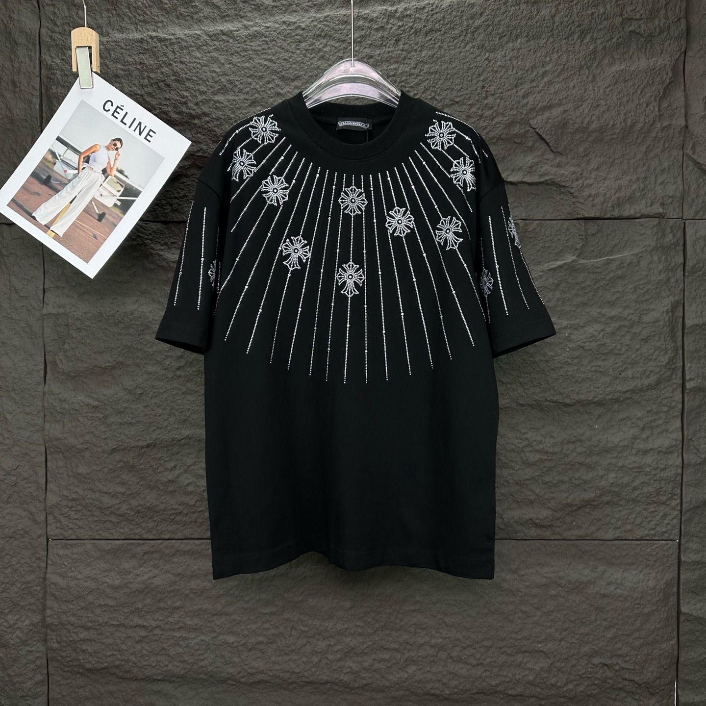 2025 New rhinestone logo tshirt