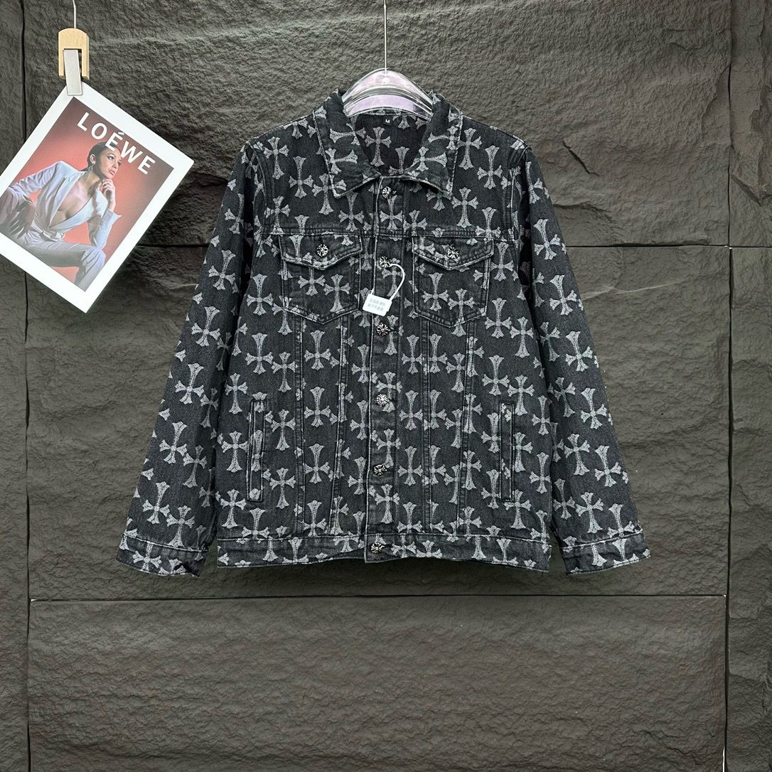 2025 New full logo print denim jacket