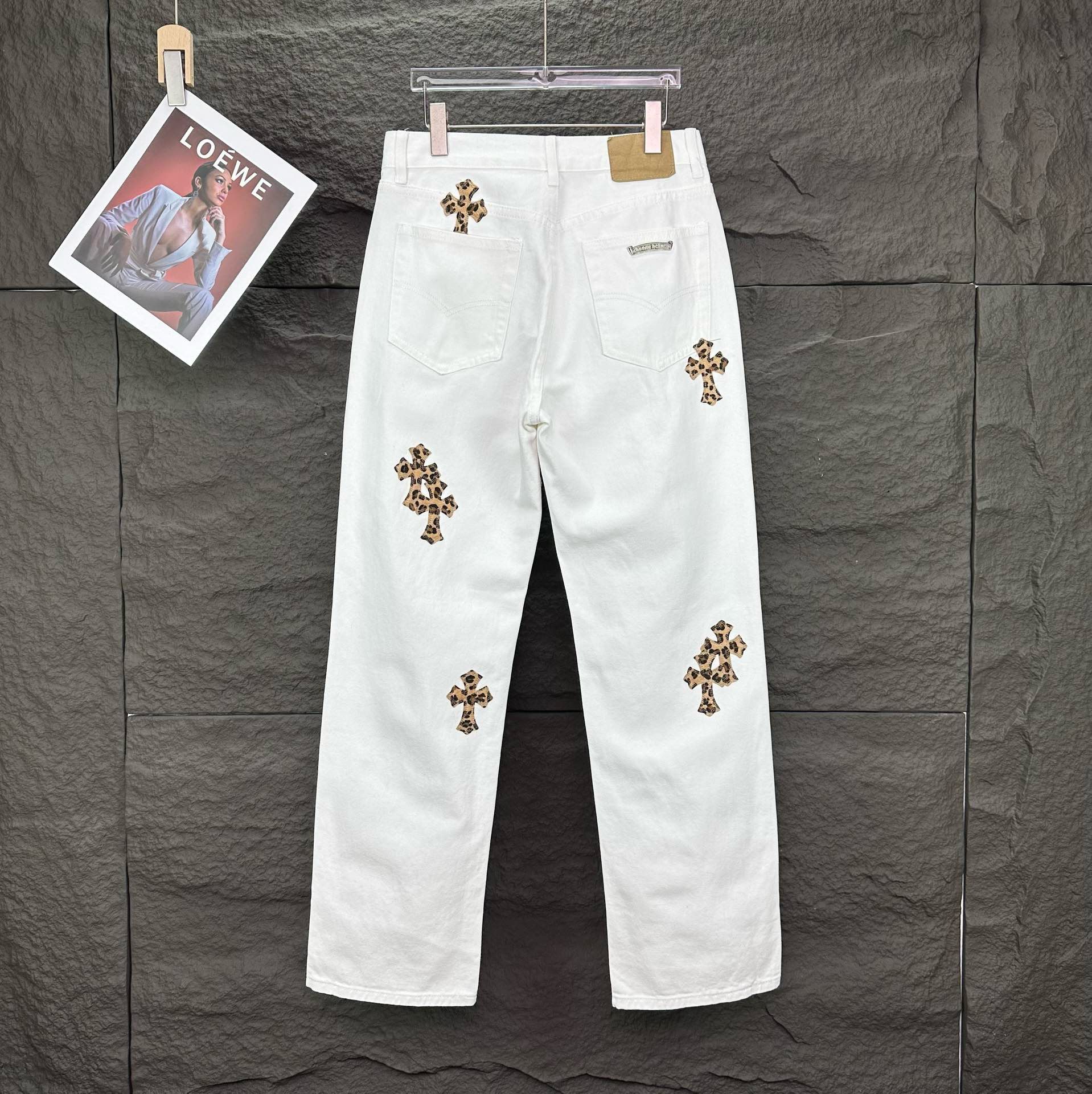 2025 new washing white jeans