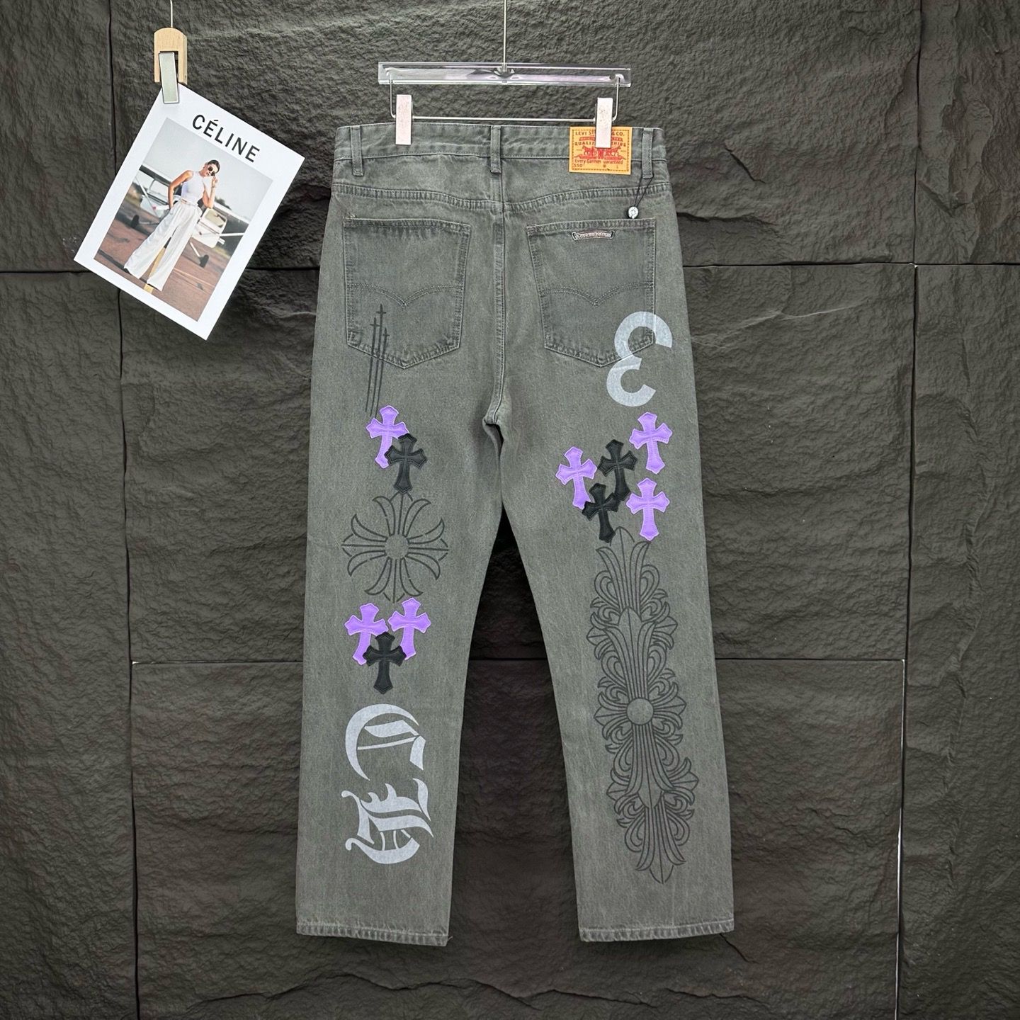 2025 new patched cross jeans