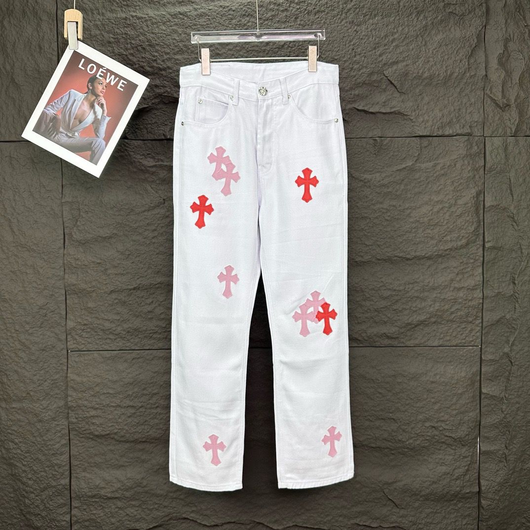 2025 new washing white jeans