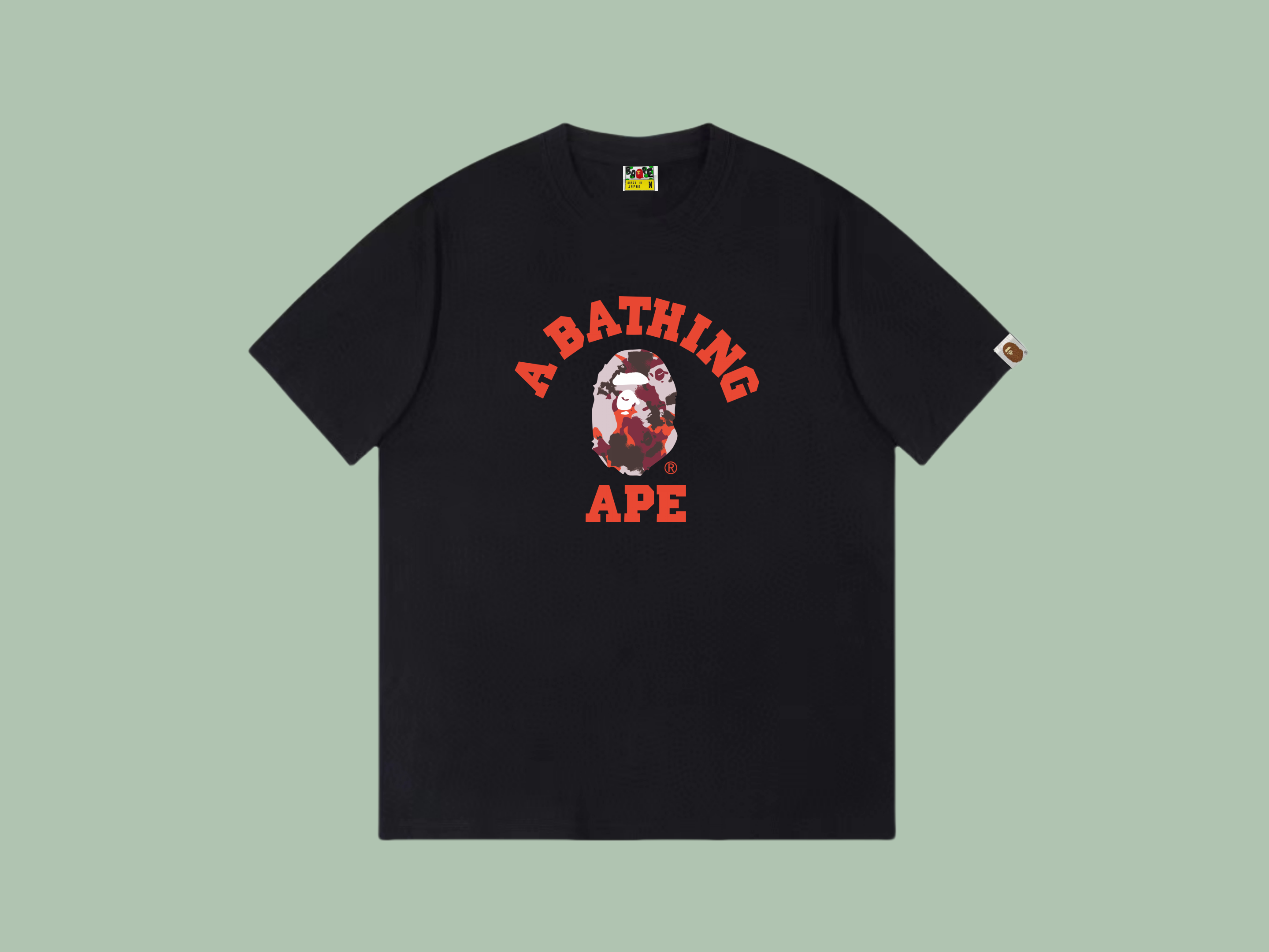 New Arrival ape camo letter tshirt