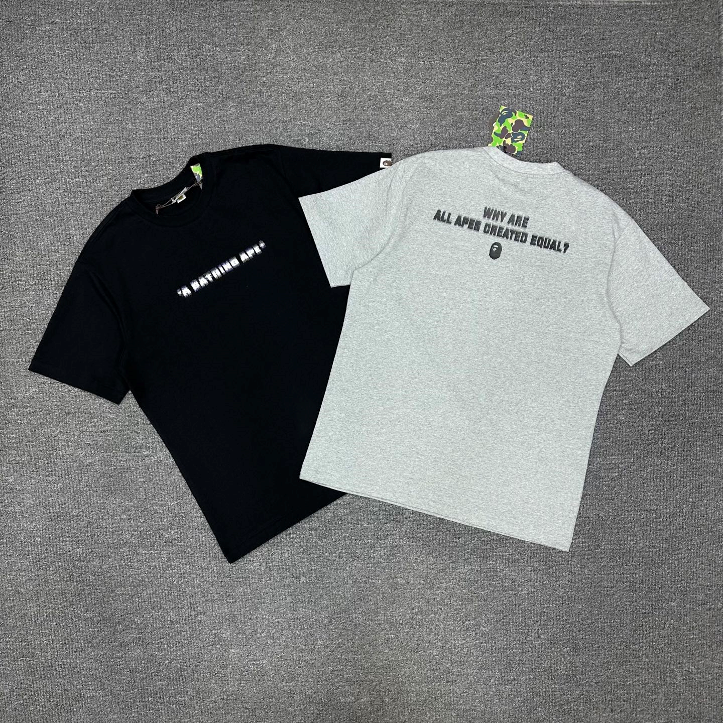 1:1New Arrival ape pixel letter tshirt