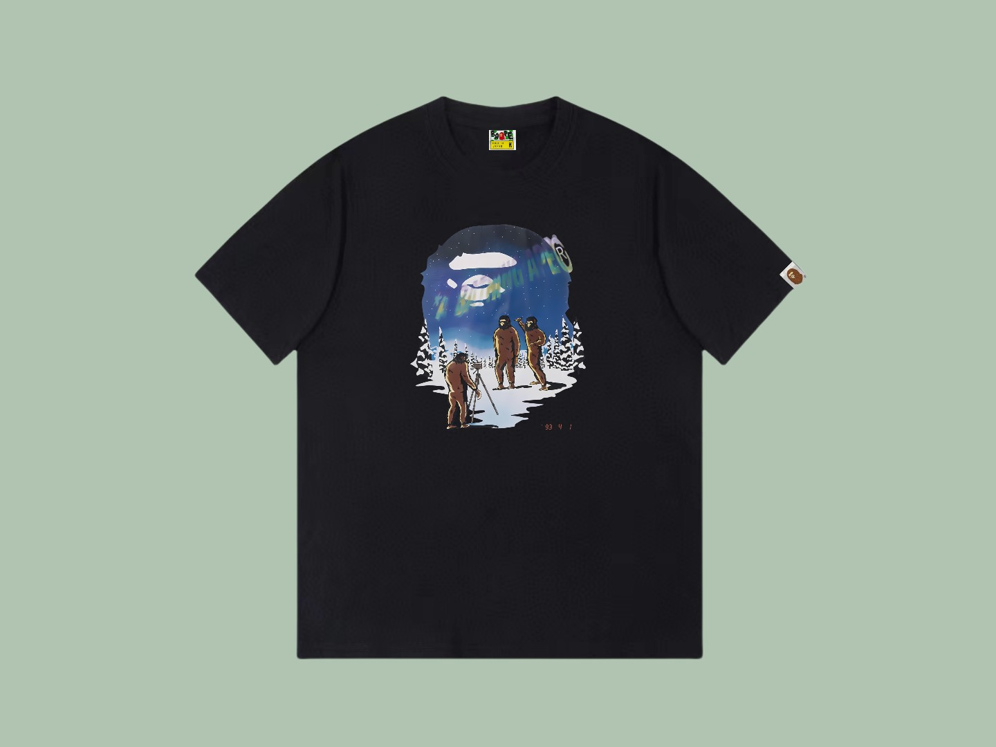 New Arrival ape black and white tshirt