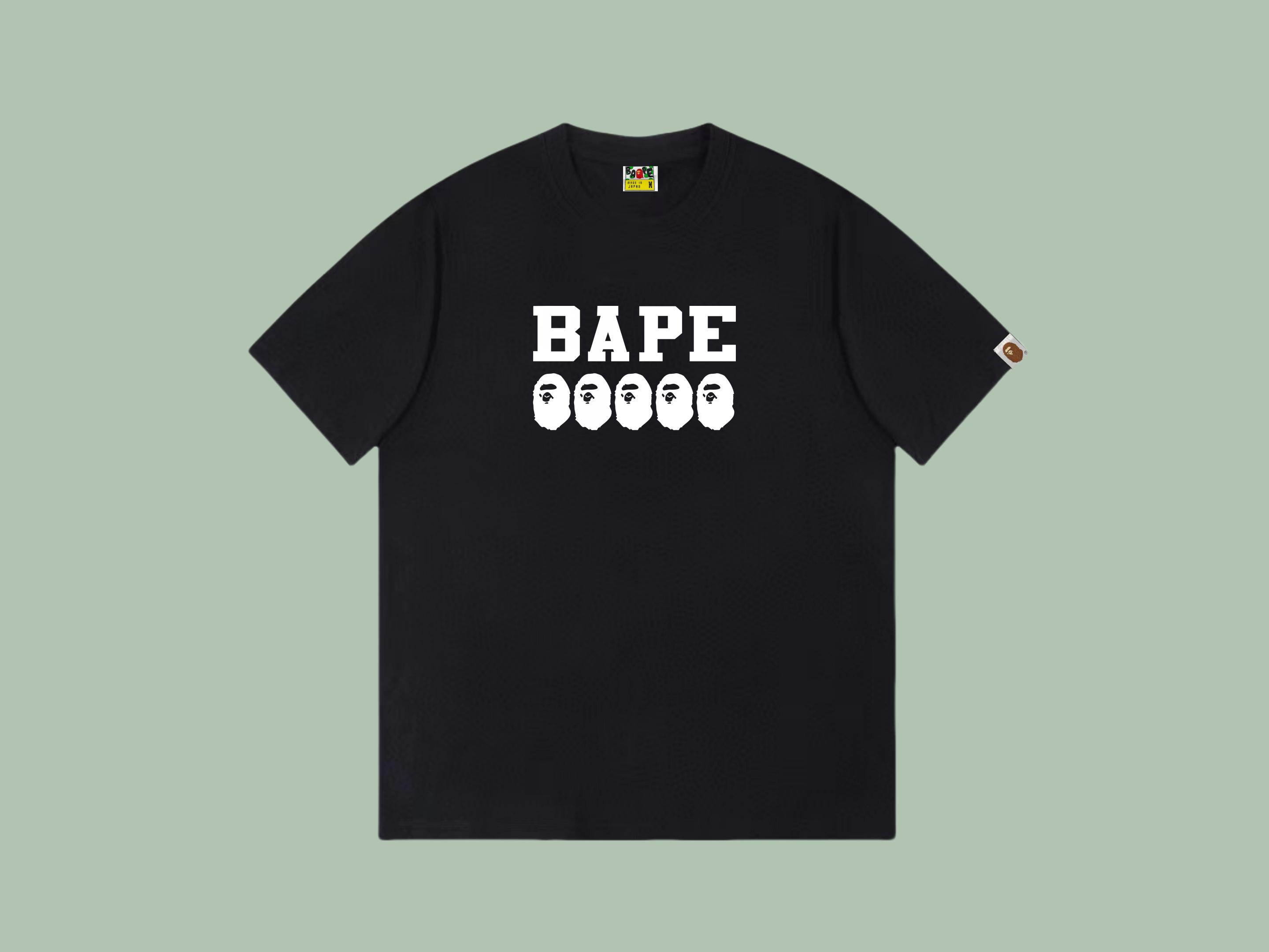 New Arrival ape 5 heads tshirt