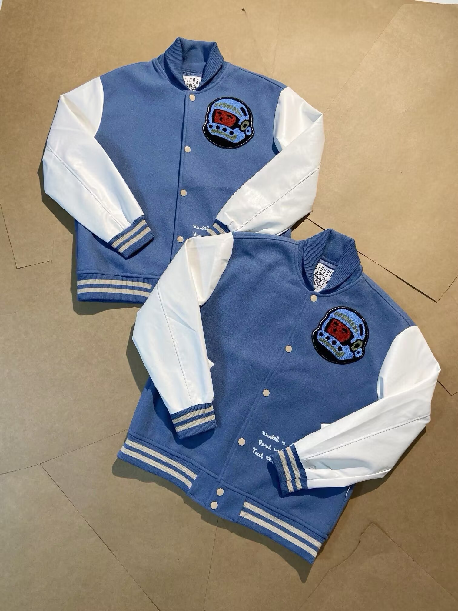 New blue patch oversize jacket