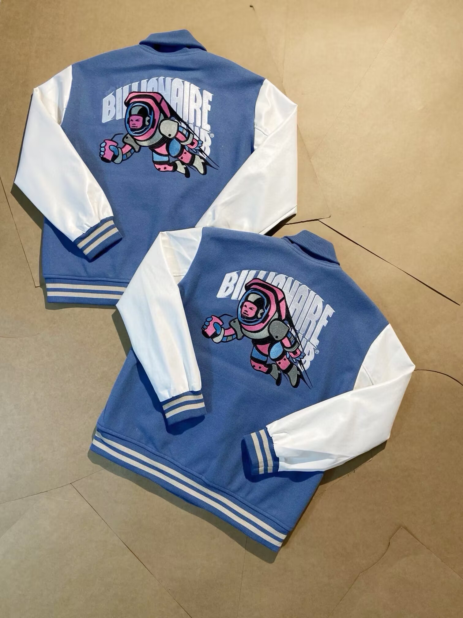 New blue patch oversize jacket