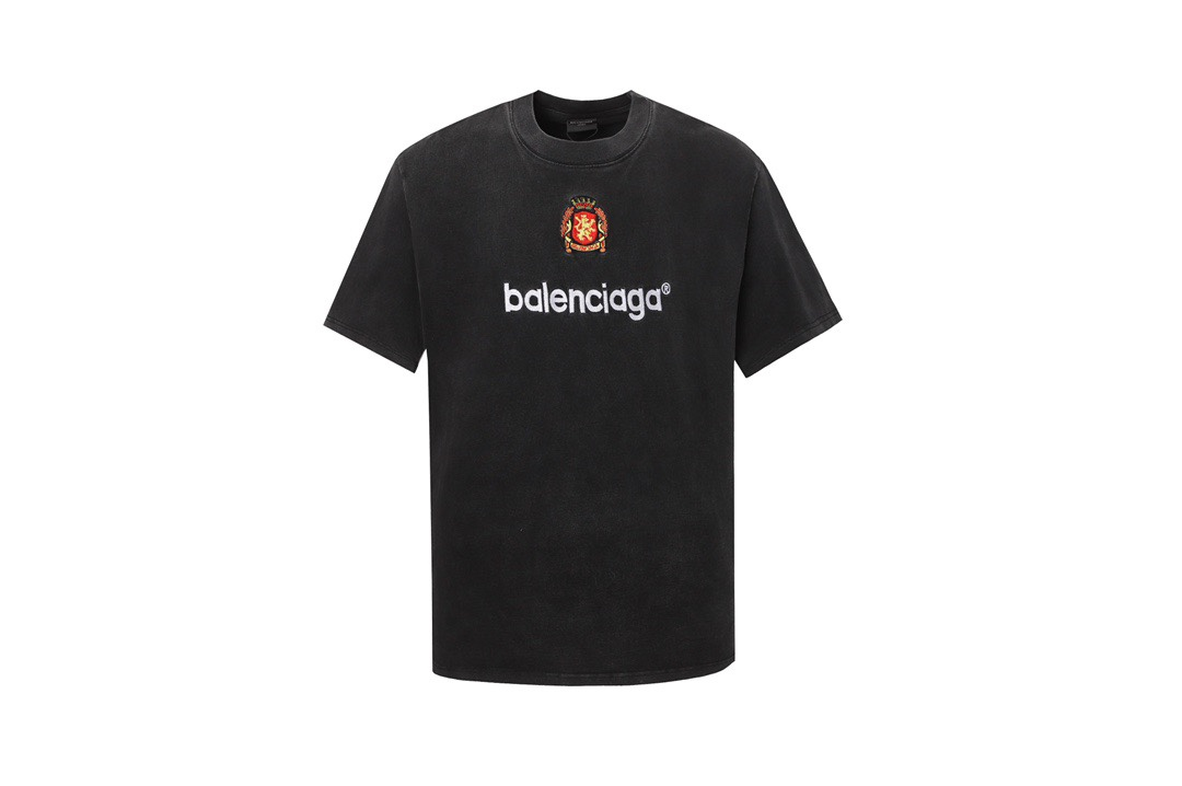 New arrival washed black Embroidery pic tshirt