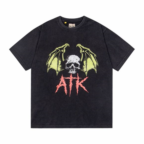 New arrival washed black color bat tshirt