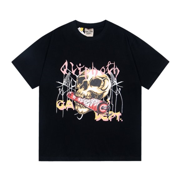 New arrival washed black color skeleton tshirt