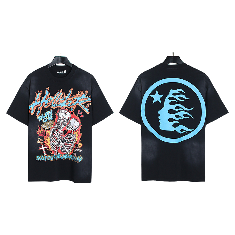 2025 new arrival washed black PLAY ON tshirt
