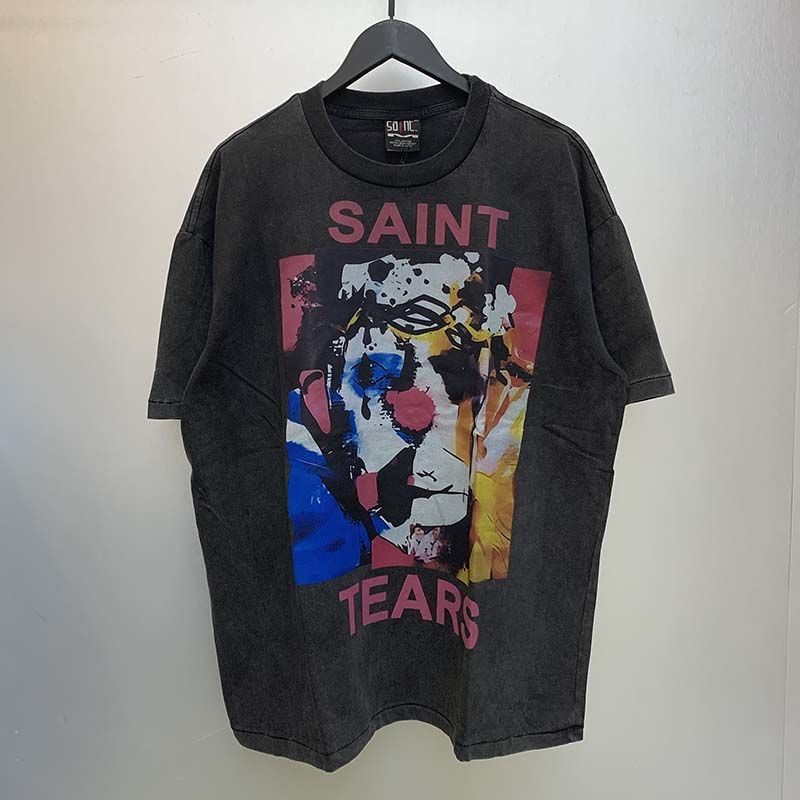 SAINT MICHAEL x DENIM TEARS Clown Graffiti  Washed  T-shirt