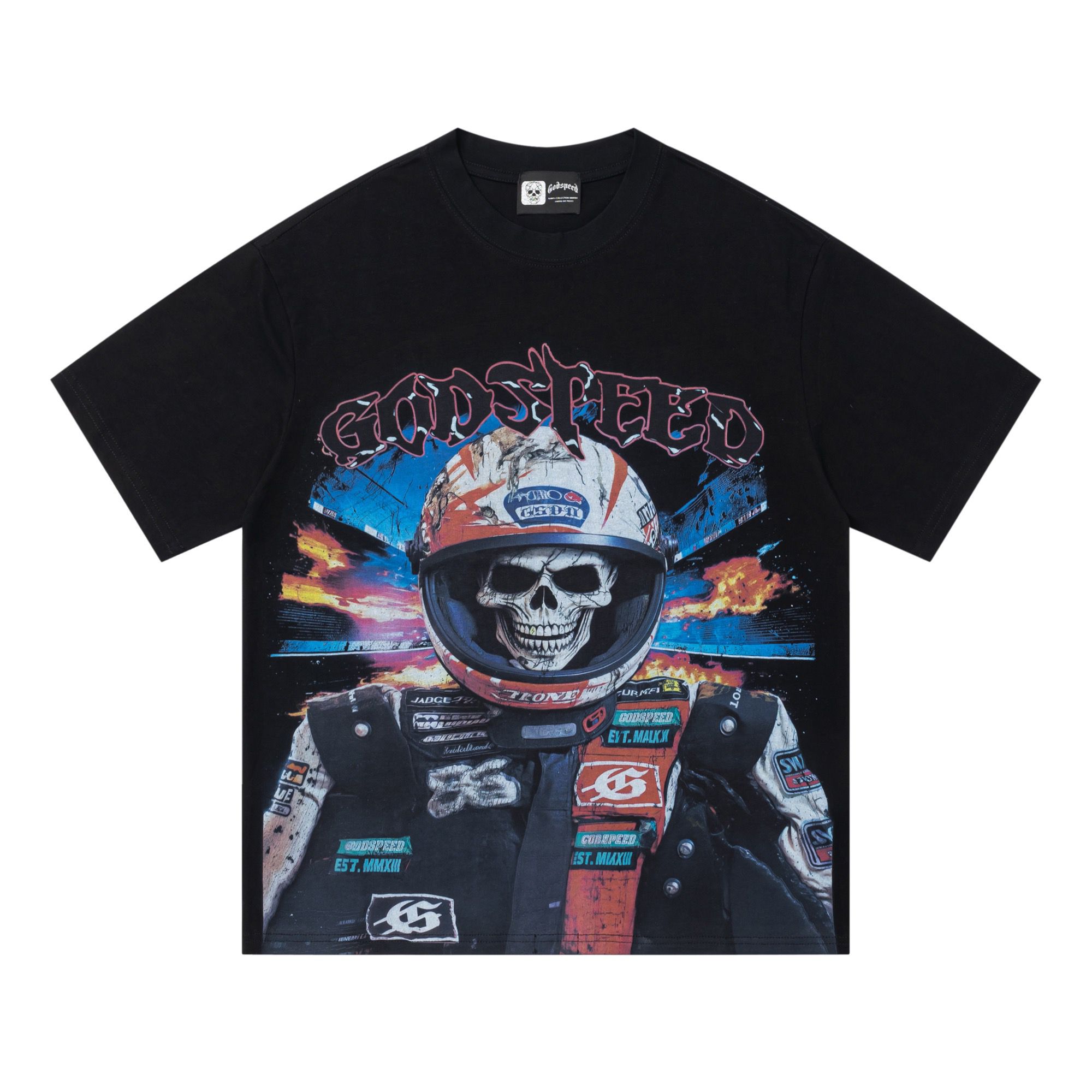 New released graffiti skull print tshirt