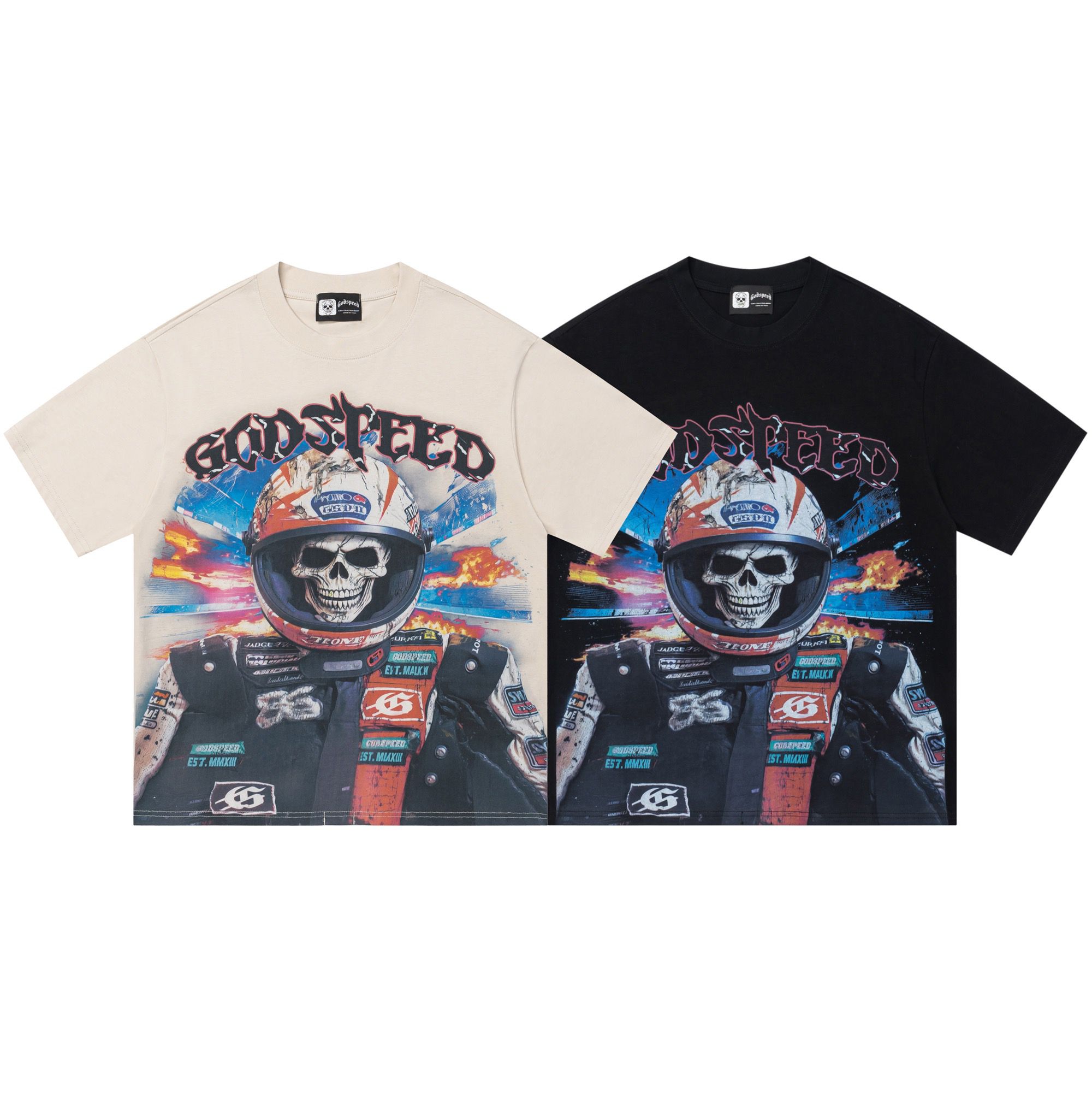 New released graffiti skull print tshirt