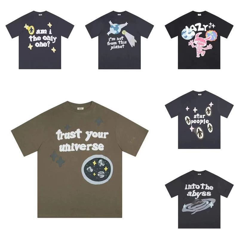 High Street Cartoon Planet Foam letter T-shirt