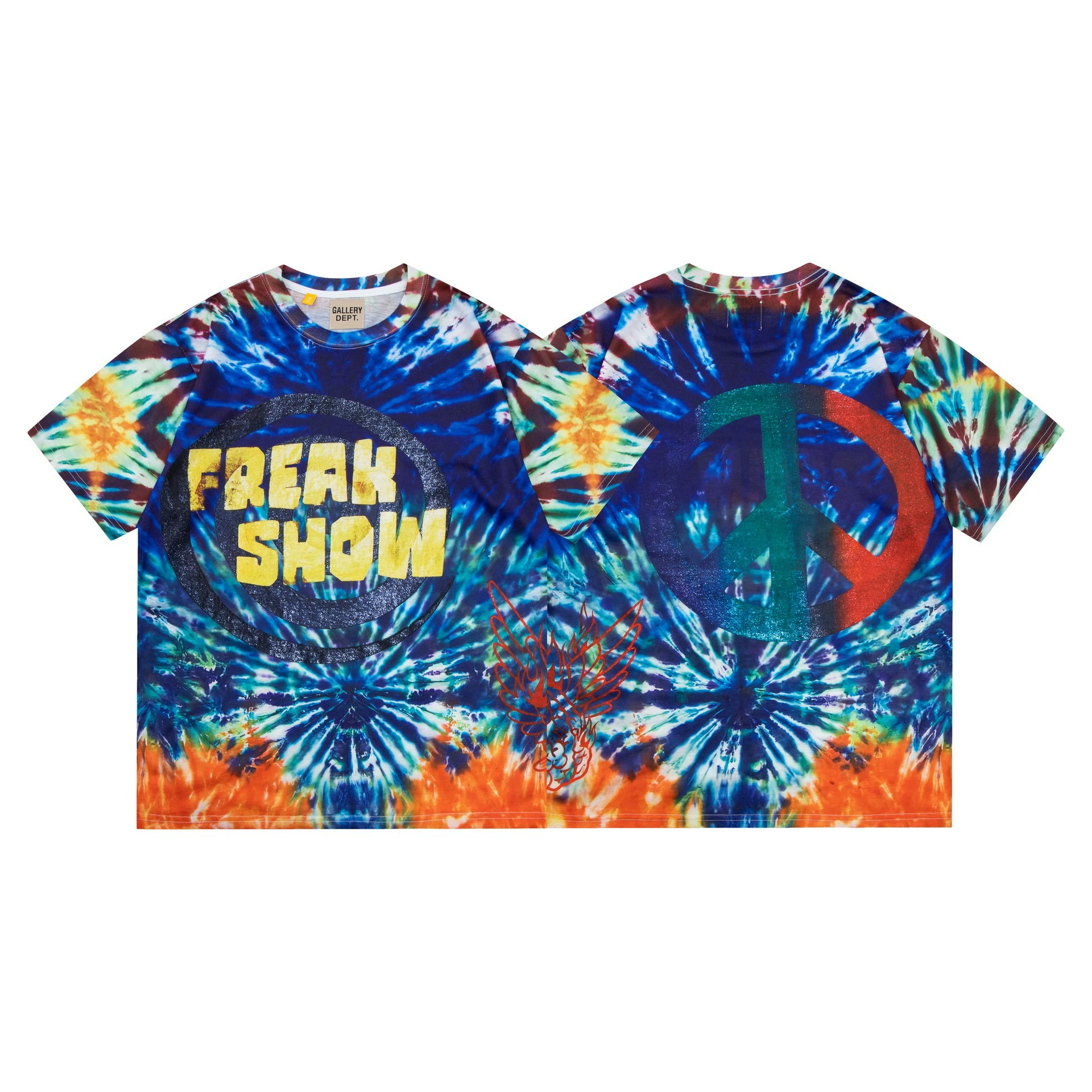 High Street washed color tie-dye blue Tshirt
