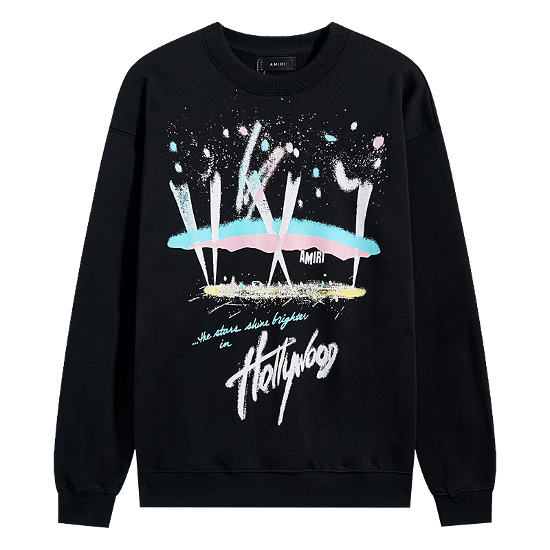 2025SS new arrival firework print crewneck
