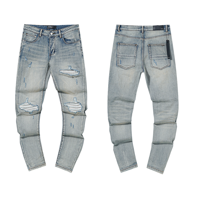 319# Ripped light blue jeans