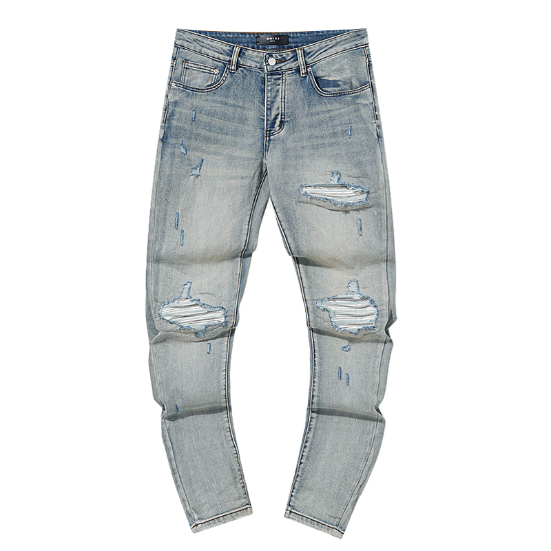319# Ripped light blue jeans