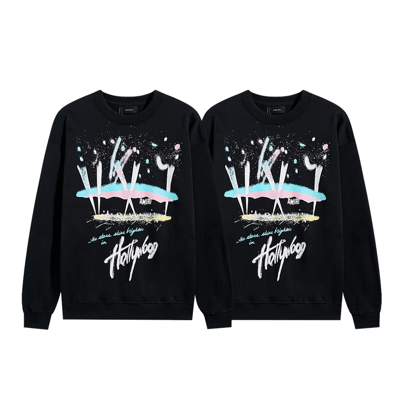 2025SS new arrival firework print crewneck