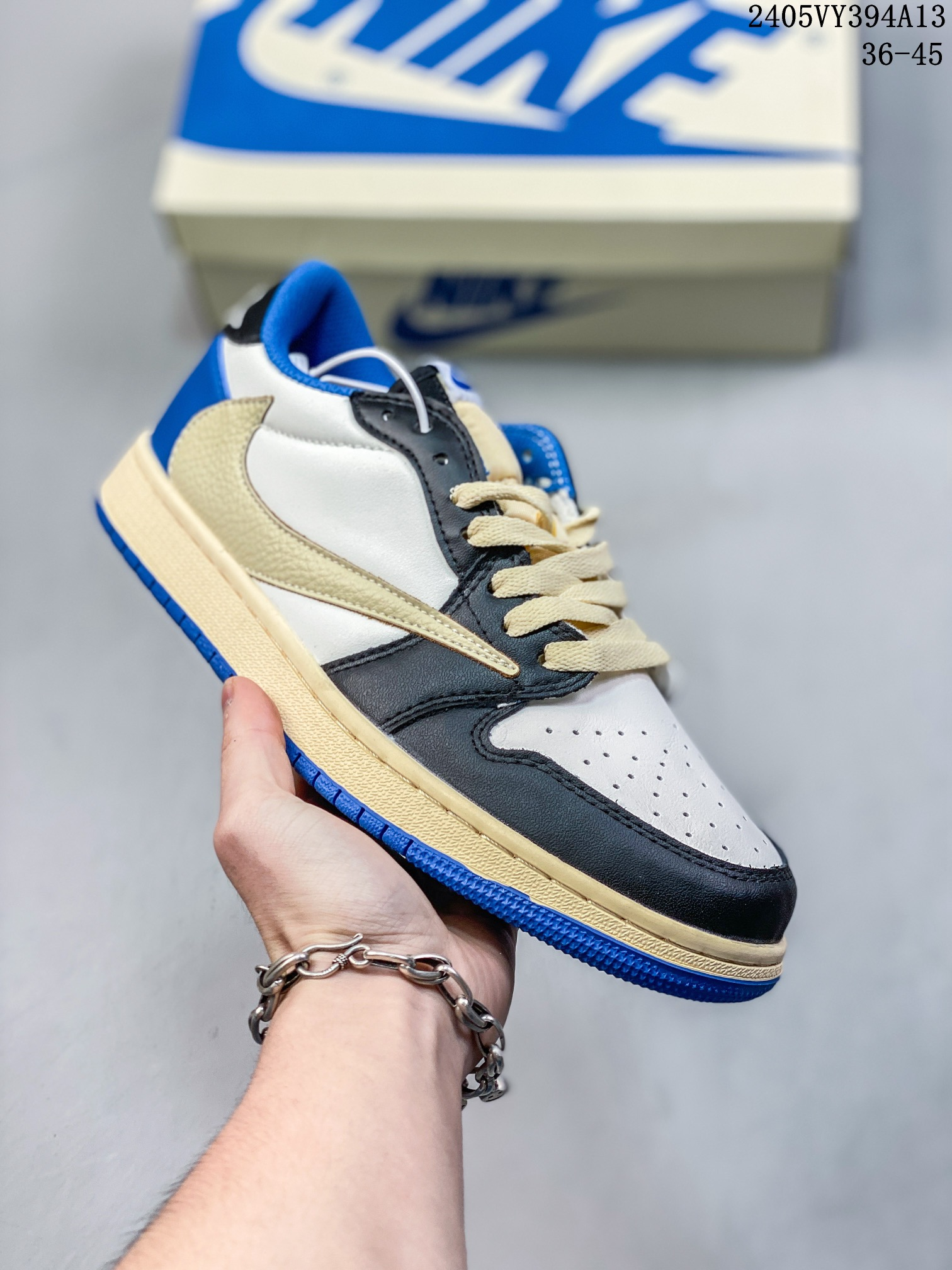 Retro Air Jordan 1 Low blue and black