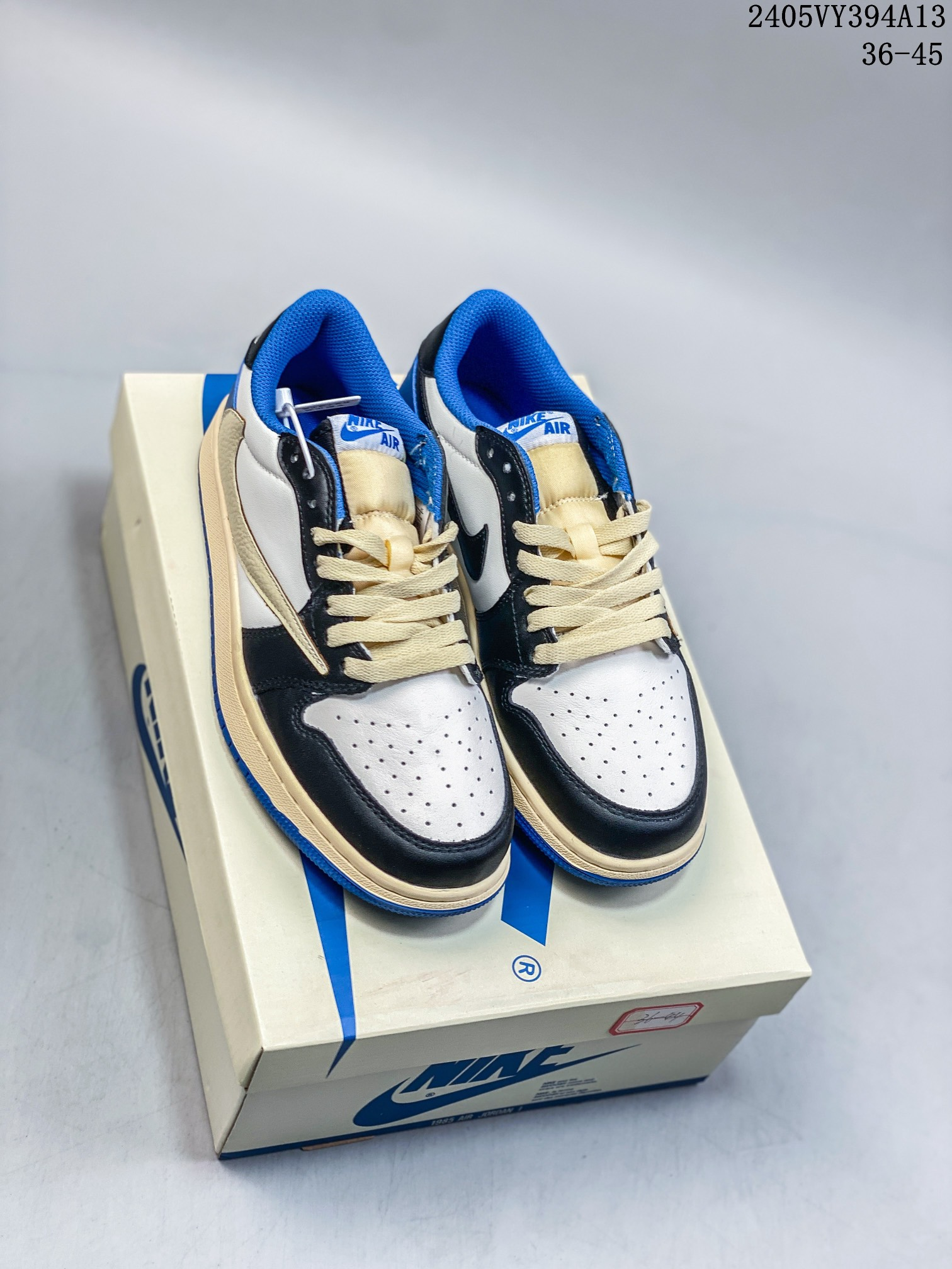 Retro Air Jordan 1 Low blue and black