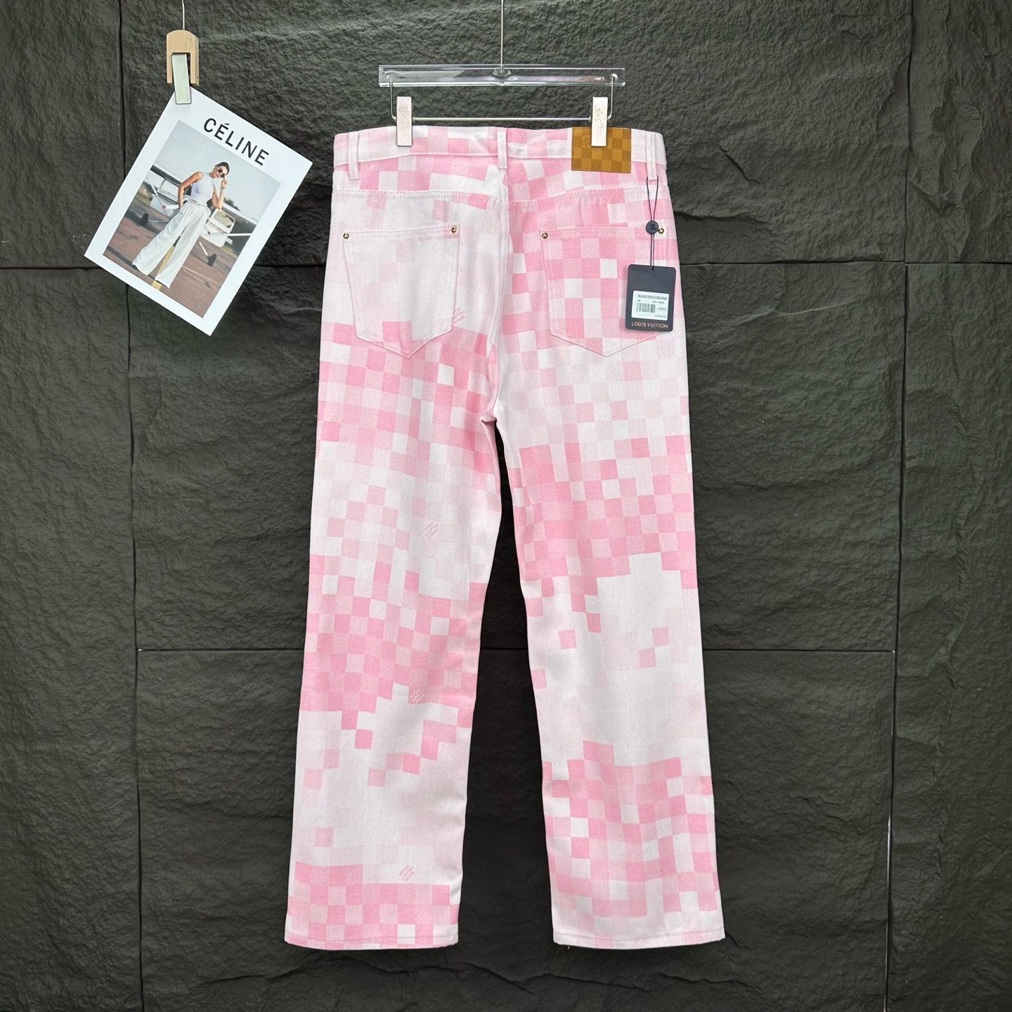 1:1 top version washing pink jeans