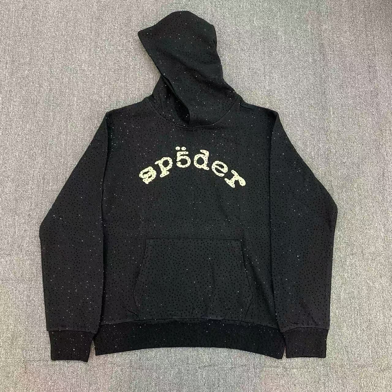 1:1 top quality rhinestone hoodie