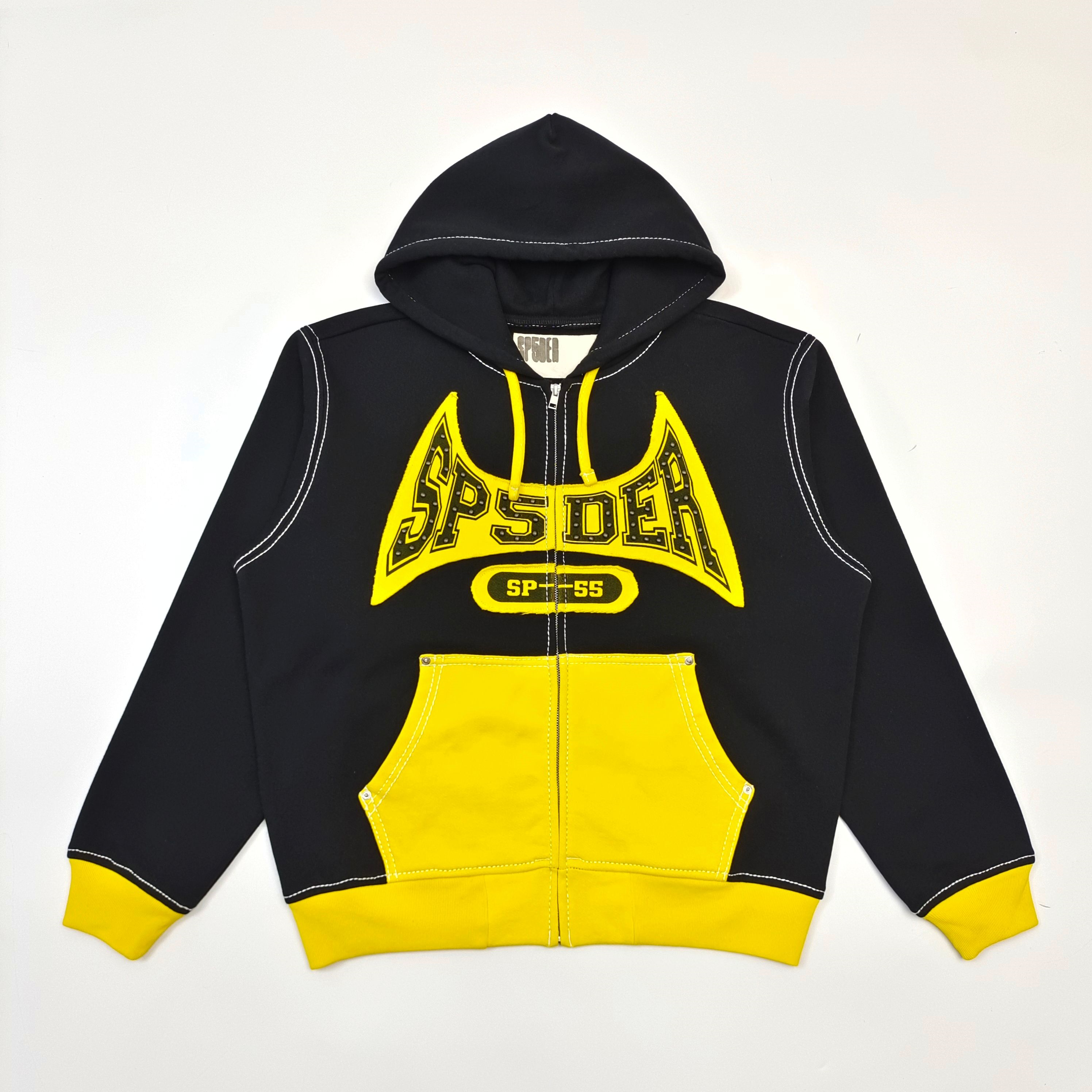 SS25 1:1 new release black and yellow zip hoodie