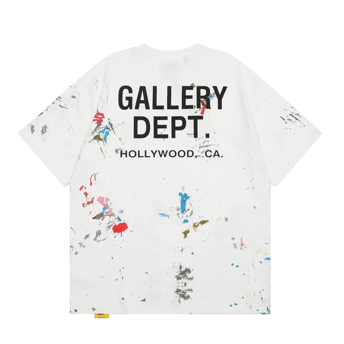 Colorful ink splatter graffiti printing tee
